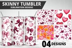 Lovely Hearts Tumbler Design | Valentine&#039;s Day Tumbler Wrap Product Image 1