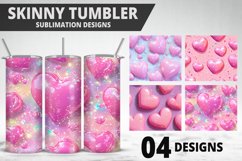 Valentines Love Skinny Tumbler PNG Wrap| Valentines Tumbler Product Image 1