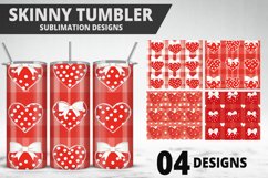 Red Plaid Tumbler Design | Valentine&#039;s Day Tumbler Wrap Product Image 1