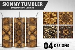 3D Flowers Tumbler Wrap | Sublimation Design | Tumble PNG Product Image 1