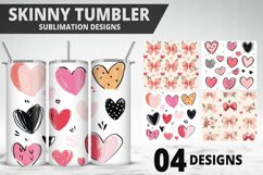 Lovely Hearts Tumbler Design | Valentine&#039;s Day Tumbler Wrap Product Image 1