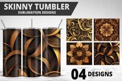 3D Flowers Tumbler Wrap | Sublimation Design | Tumble PNG Product Image 1
