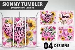 Lovely Hearts Tumbler Design | Valentine's Day Tumbler Wrap Product Image 1