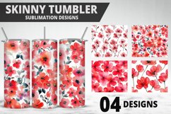 Flowers Tumbler Wrap | Sublimation Design | Tumble PNG Product Image 1