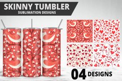 Lovely Hearts Tumbler Design | Valentine&#039;s Day Tumbler Wrap Product Image 1