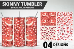Lovely Hearts Tumbler Design | Valentine's Day Tumbler Wrap Product Image 1