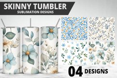 Flowers Tumbler Wrap | Sublimation Design | Tumble PNG Product Image 1