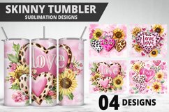 Lovely Hearts Tumbler Design | Valentine&#039;s Day Tumbler Wrap Product Image 1