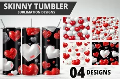 Valentines Love Skinny Tumbler PNG Wrap| Valentines Tumbler Product Image 1
