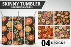 Flowers Tumbler Wrap | Sublimation Design | Tumble PNG Product Image 1