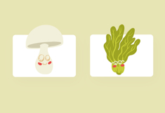 Blushing Cute Vegetable Characters Doodle Illustration Set Product Image 5