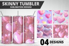 Valentines Love Skinny Tumbler PNG Wrap| Valentines Tumbler Product Image 1