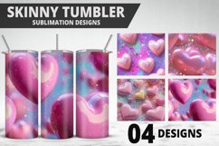 Valentines Love Skinny Tumbler PNG Wrap| Valentines Tumbler Product Image 1