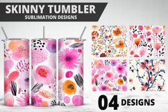 Flowers Tumbler Wrap | Sublimation Design | Tumble PNG Product Image 1