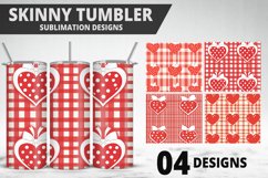 Lovely Hearts Tumbler Design | Valentine&#039;s Day Tumbler Wrap Product Image 1