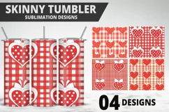 Lovely Hearts Tumbler Design | Valentine's Day Tumbler Wrap Product Image 1