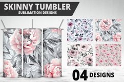 Flowers Tumbler Wrap | Sublimation Design | Tumble PNG Product Image 1