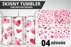 Lovely Hearts Tumbler Design | Valentine&#039;s Day Tumbler Wrap Product Image 1
