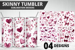 Lovely Hearts Tumbler Design | Valentine&#039;s Day Tumbler Wrap Product Image 1
