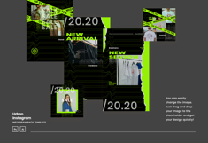 Urban Neon Instagram Post and Story Template Product Image 5
