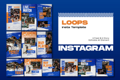 Hoops Basketball Instagram Post &amp; Story PSD Template Product Image 4