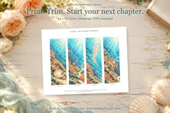 Shell and Jellyfish Printable Bookmarks Product Image 4