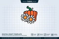 Pumpkin and Daisies SVG Product Image 3