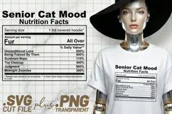 4x Funny Quotes Senior Cat Club Nutrition Fact SVG Cut Files Product Image 4
