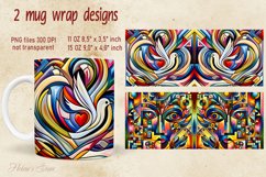 Abstract pattern Mug Sublimation designs | Love pattern PNG Product Image 1