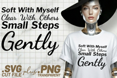 4x Inspirational Quotes Deep Breath Small Steps SVG Cut Product Image 4