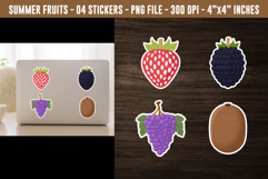 Fruits Sticker Designs | Printable Summer Sticker Product Image 1