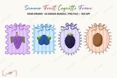 Summer Fruits Coquette Frame Png | Coquette Frame Png Product Image 1