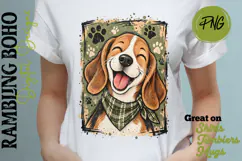 Happy Beagle Puppy Dog Vintage Dog Mom Product Image 2