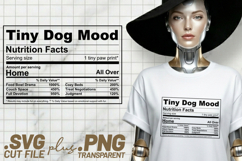 4x Funny Quotes Tiny Dog Club Nutrition Facts SVG Cut Files Product Image 4