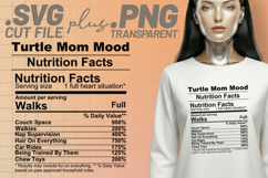 4x Funny Quotes Turtle Mom Club Nutrition Facts SVG Cut File Product Image 4