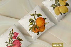 Vintage Fruits Farm Fresh Watercolor Clipart Collection Product Image 2