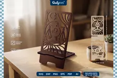 Zodiac Phone Holder SVG | Libra Laser Cut Stand Product Image 3