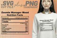 4x Funny Quotes Zoomie Manager Nutrition Facts SVG Cut Files Product Image 4