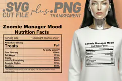 4x Funny Quotes Zoomie Manager Nutrition Facts SVG Cut Files Product Image 4