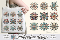 Christmas snowflakes clipart| Snowflake pattern shirt design Product Image 2