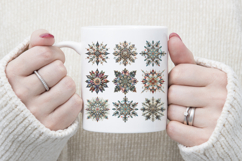 Christmas snowflakes clipart| Snowflake pattern shirt design Product Image 4