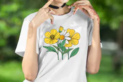 Buttercup daisy clipart png| Vintage Summer flower graphics Product Image 4