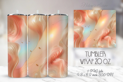 3d abstract summer tumbler 20oz wrap sublimation design png Product Image 1