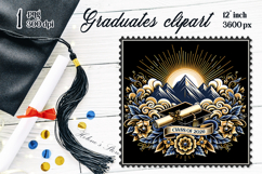 Graduate sublimation png|Graduating vintage postage stamp Product Image 1