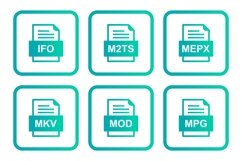 Set Of File Formats Icons Product Image 1