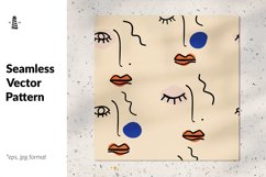 Cubism linear abstract faces Product Image 1