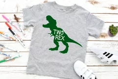 Two Rex, 2nd birthday Dinosaur SVG tyrannosaurus rex svg Product Image 2