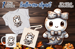Cute Halloween ghost clipart png|Coquette bows shirt designs Product Image 1