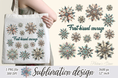 Christmas snowflakes clipart| Snowflake pattern shirt design Product Image 3