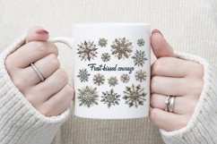Christmas snowflakes clipart| Snowflake pattern shirt design Product Image 4